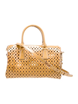Prada Saffiano Fori Leather Bauletto