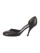 Prada Leather Bow Accents D'Orsay Pumps