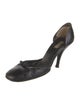 Prada Leather Bow Accents D'Orsay Pumps