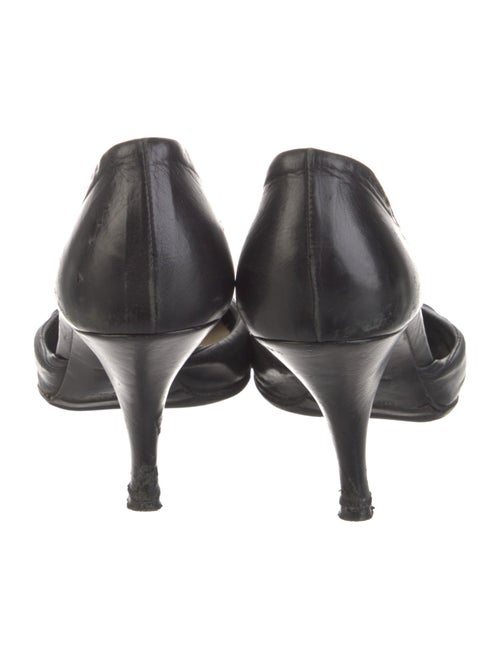 Prada Leather Bow Accents D'Orsay Pumps