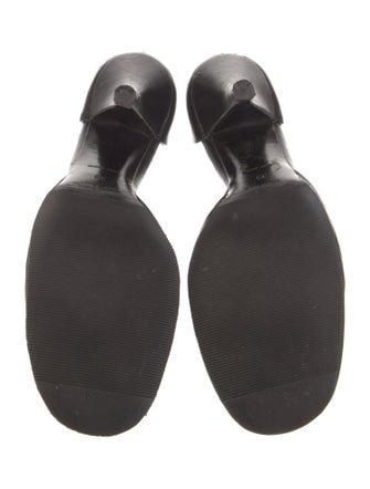 Prada Leather Bow Accents D'Orsay Pumps