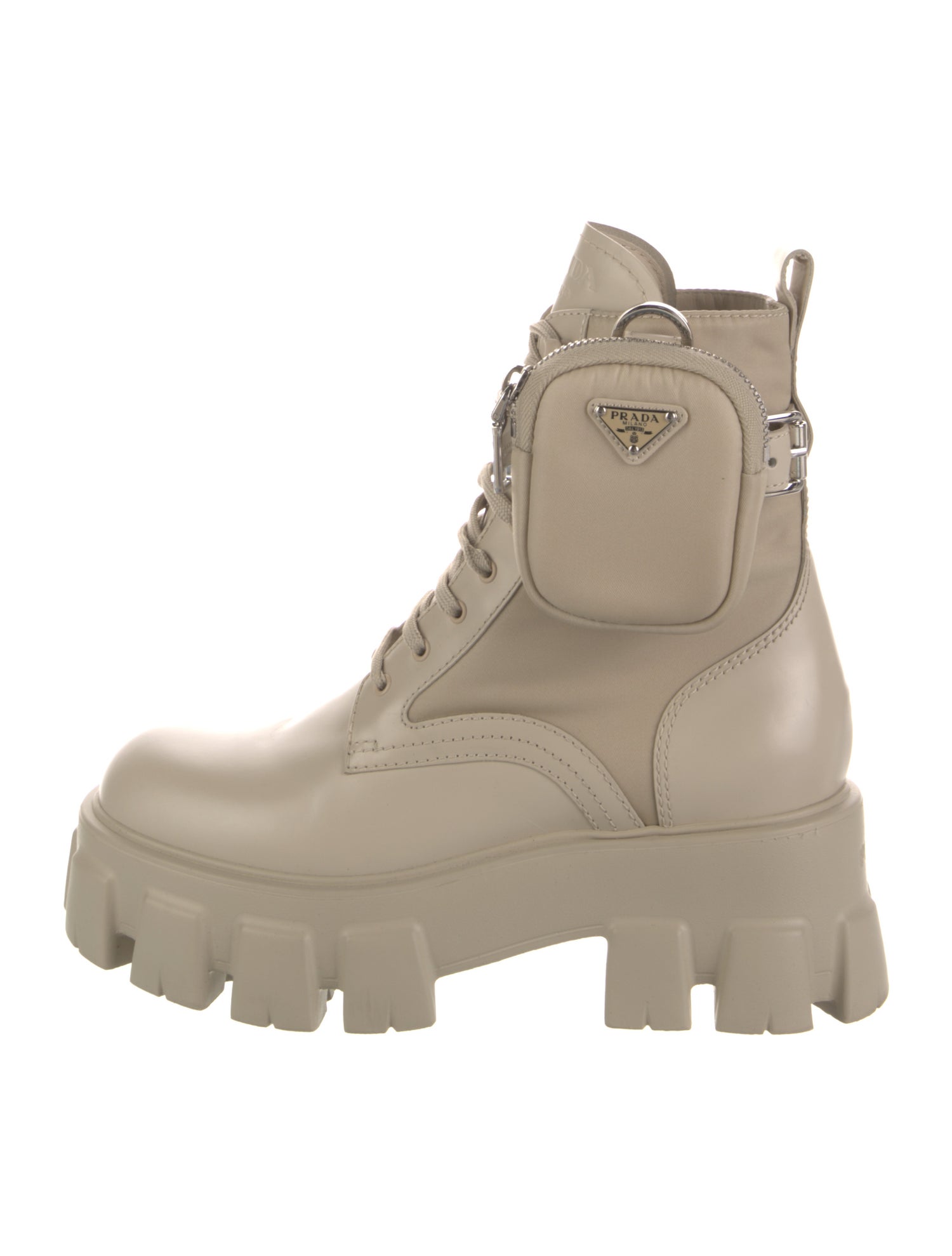 Prada Leather Combat Boots