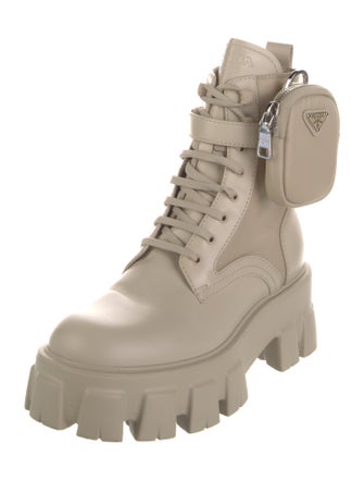 Prada Leather Combat Boots