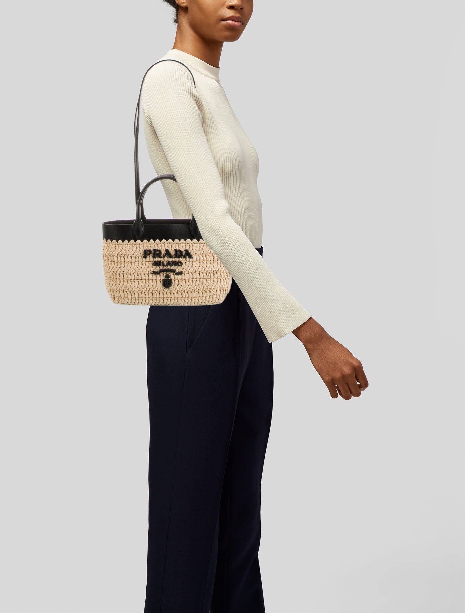 Prada Raffia Tote
