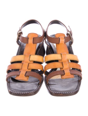 Prada Leather Gladiator Sandals