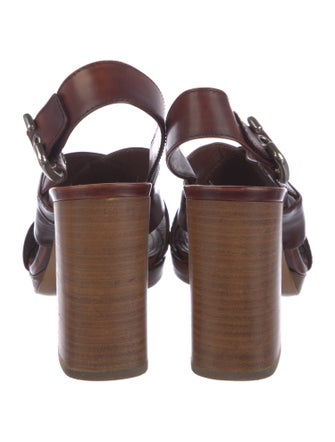 Prada Leather Slingback Sandals