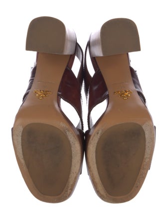 Prada Leather Slingback Sandals