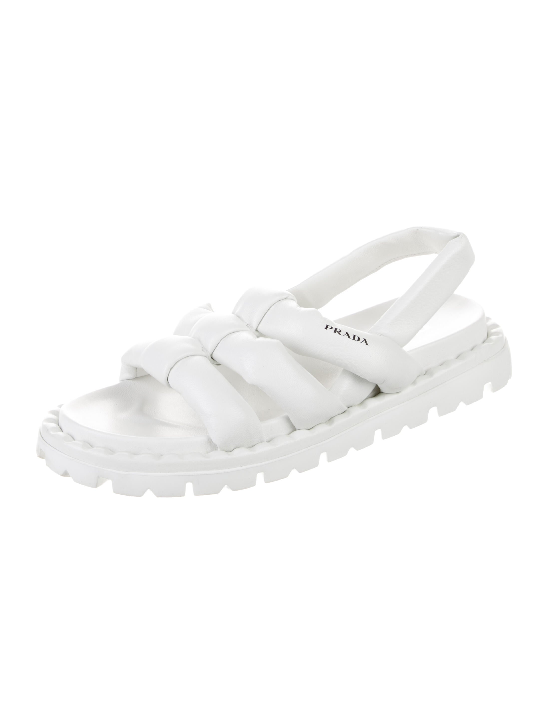 Prada Leather Slingback Sandals