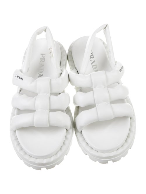 Prada Leather Slingback Sandals