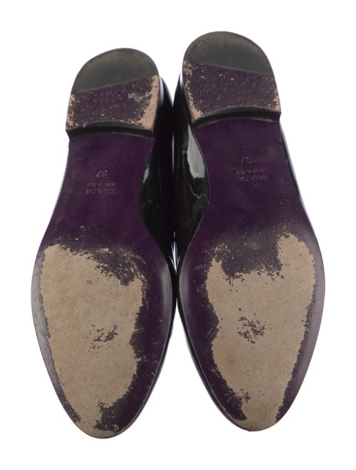 Prada Patent Leather Tassel Accents Loafers