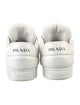 Prada Enameled Metal Triangle Leather Sneakers