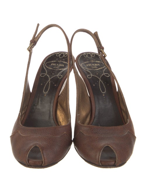 Prada Leather Slingback Pumps