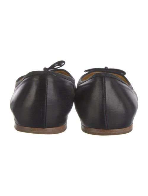 Prada Leather Bow Accents Ballet Flats
