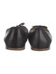 Prada Leather Bow Accents Ballet Flats