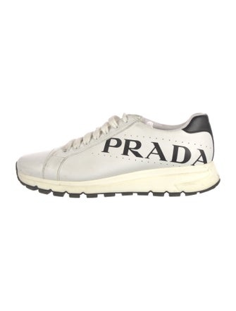 Prada Leather Printed Sneakers
