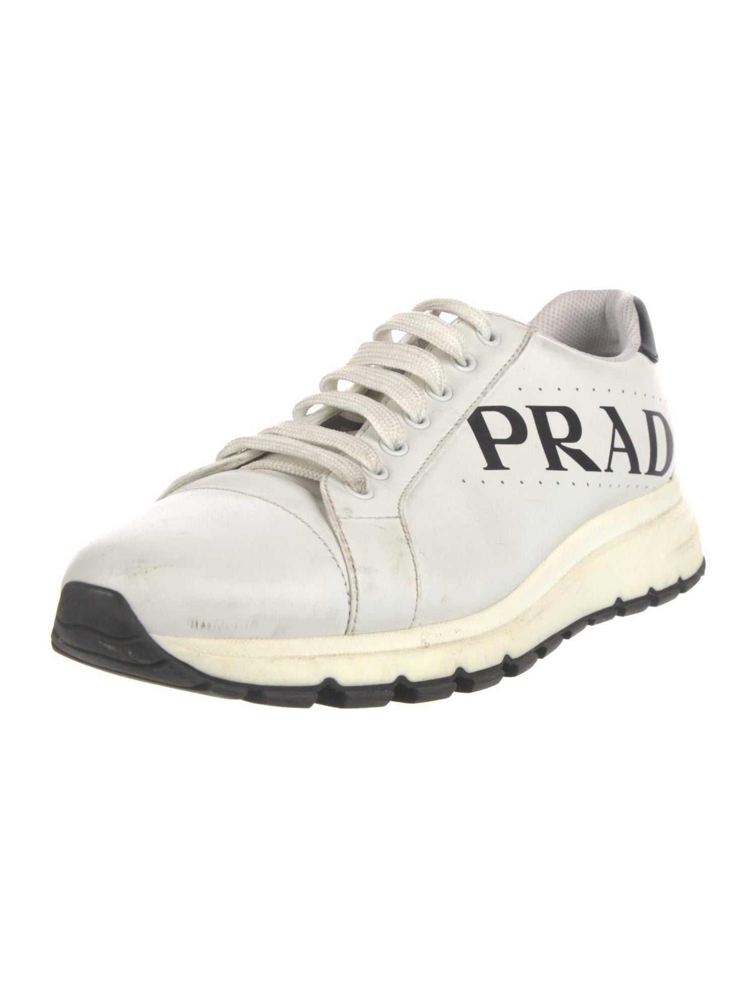 Prada Leather Printed Sneakers