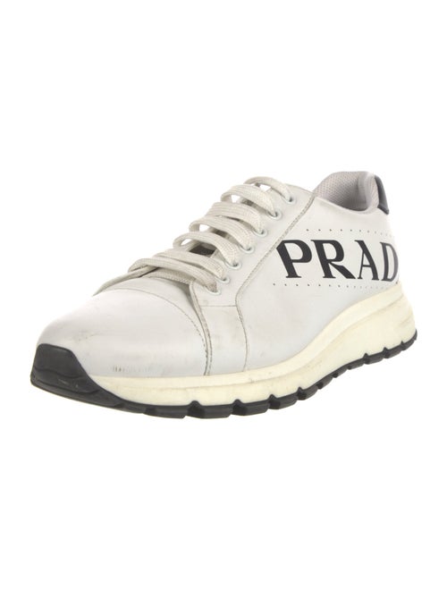 Prada Leather Printed Sneakers