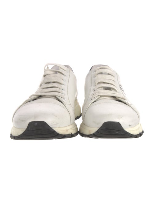 Prada Leather Printed Sneakers