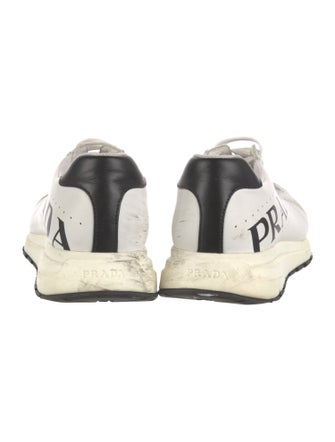 Prada Leather Printed Sneakers