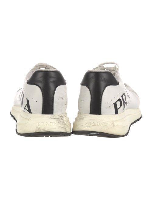 Prada Leather Printed Sneakers