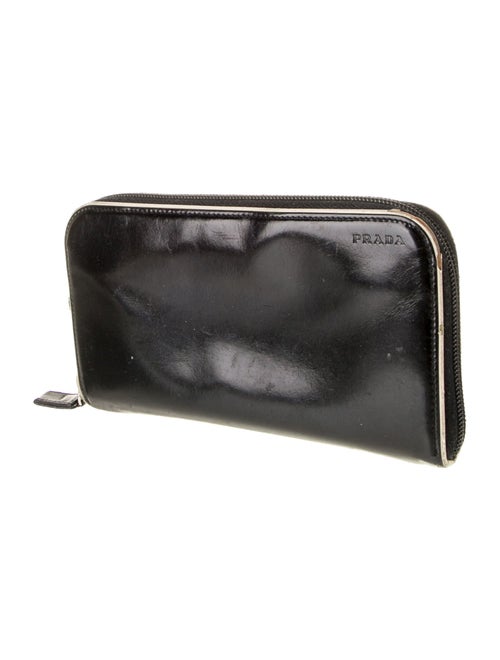 Prada Patent Leather Continental Wallet