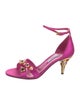 Prada Satin Crystal Embellishments Sandals