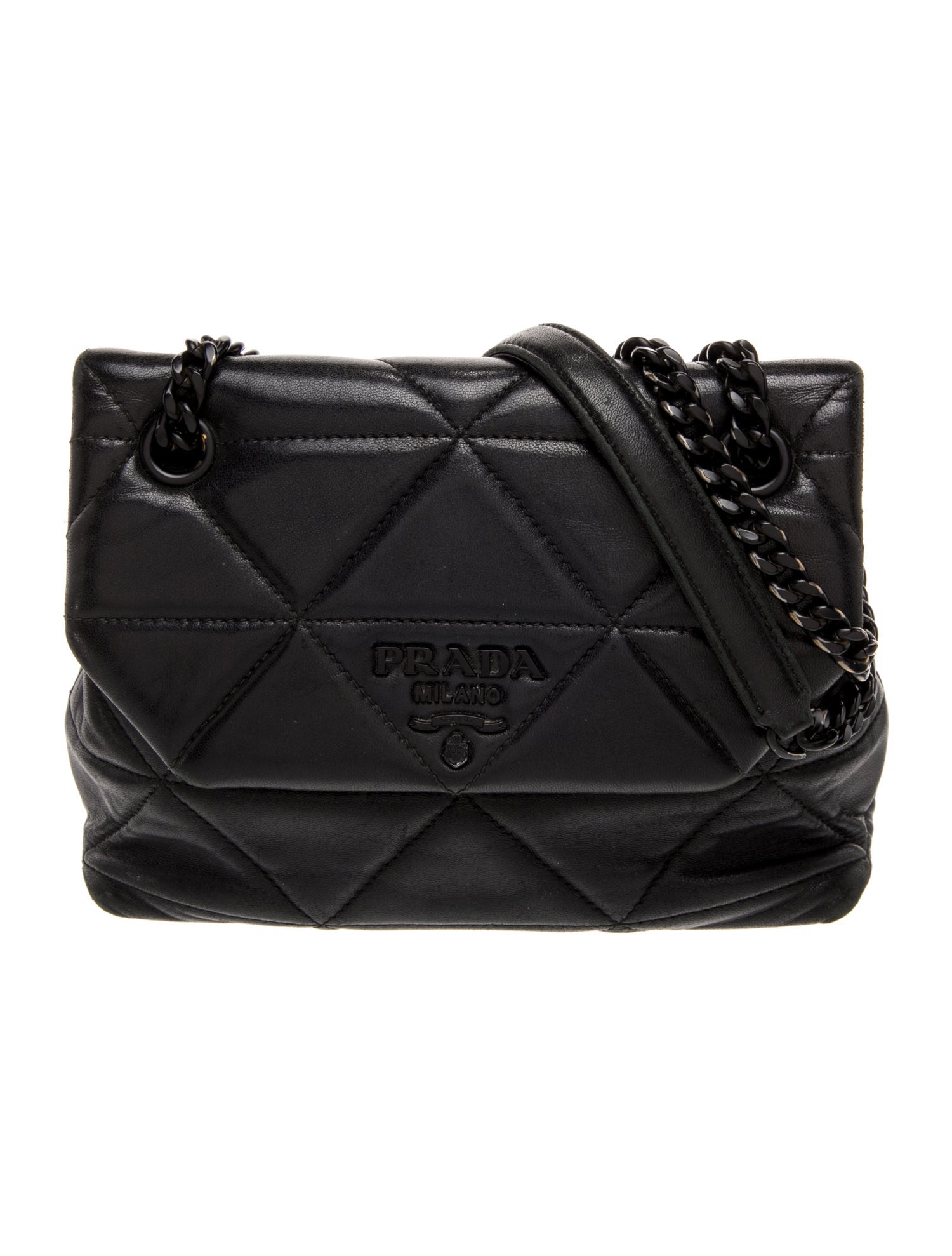 Prada Quilted Triangle Stitched Spectrum Small