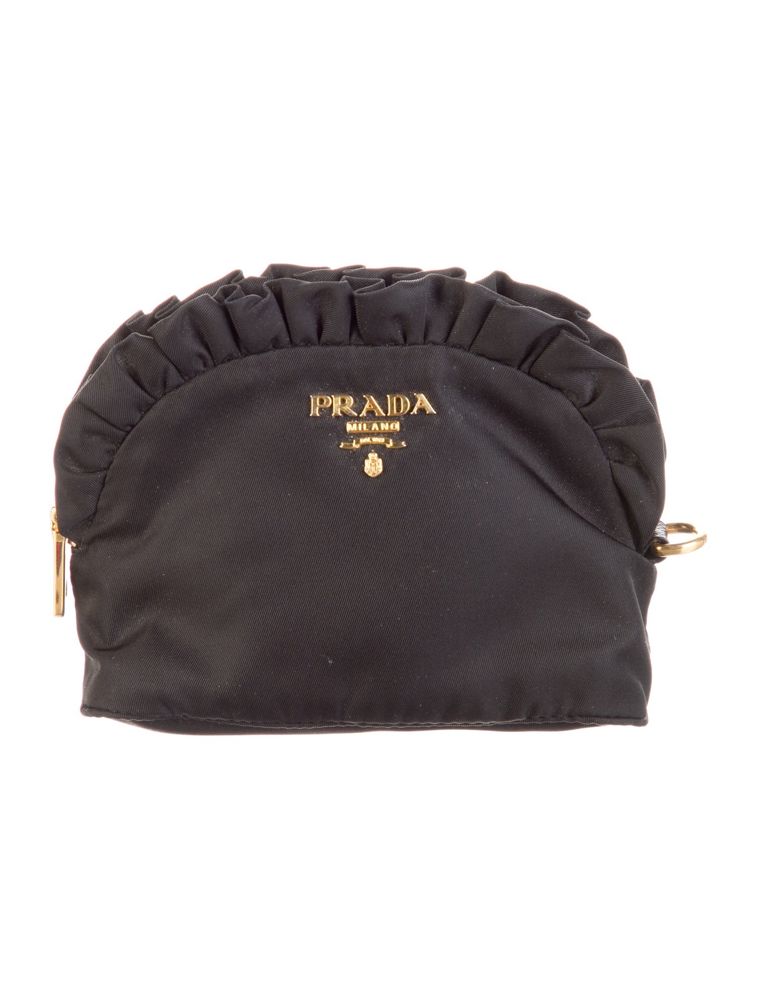 Prada Tessuto Ruffle Cosmetic Bag