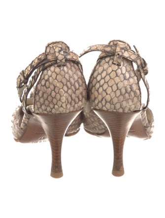 Prada Snakeskin Animal Print D'Orsay Pumps