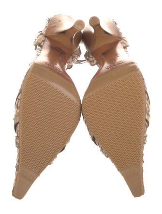 Prada Snakeskin Animal Print D'Orsay Pumps