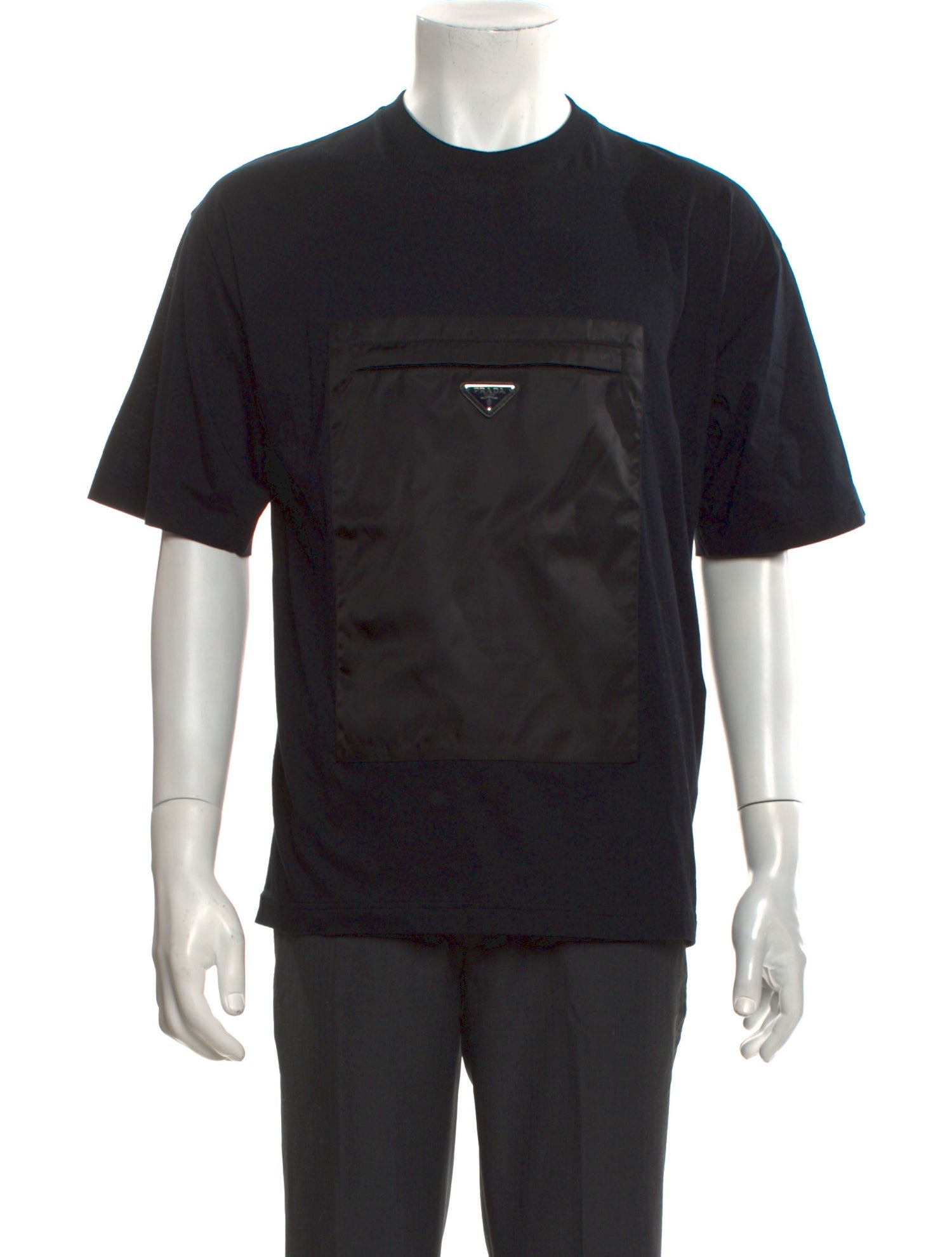 Prada 2018 Enameled Metal Triangle T-Shirt