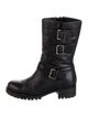 Prada Leather Moto Boots