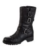 Prada Leather Moto Boots