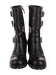 Prada Leather Moto Boots
