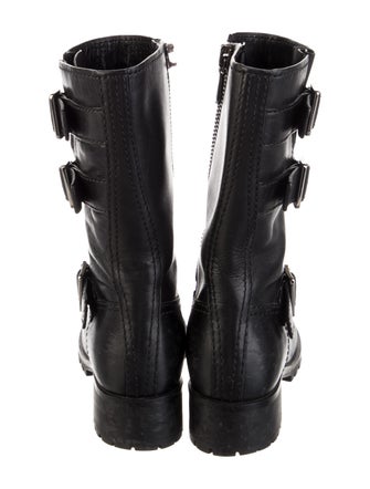Prada Leather Moto Boots