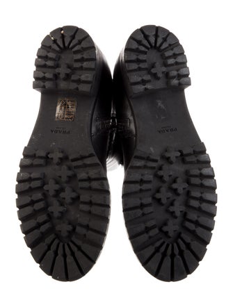 Prada Leather Moto Boots