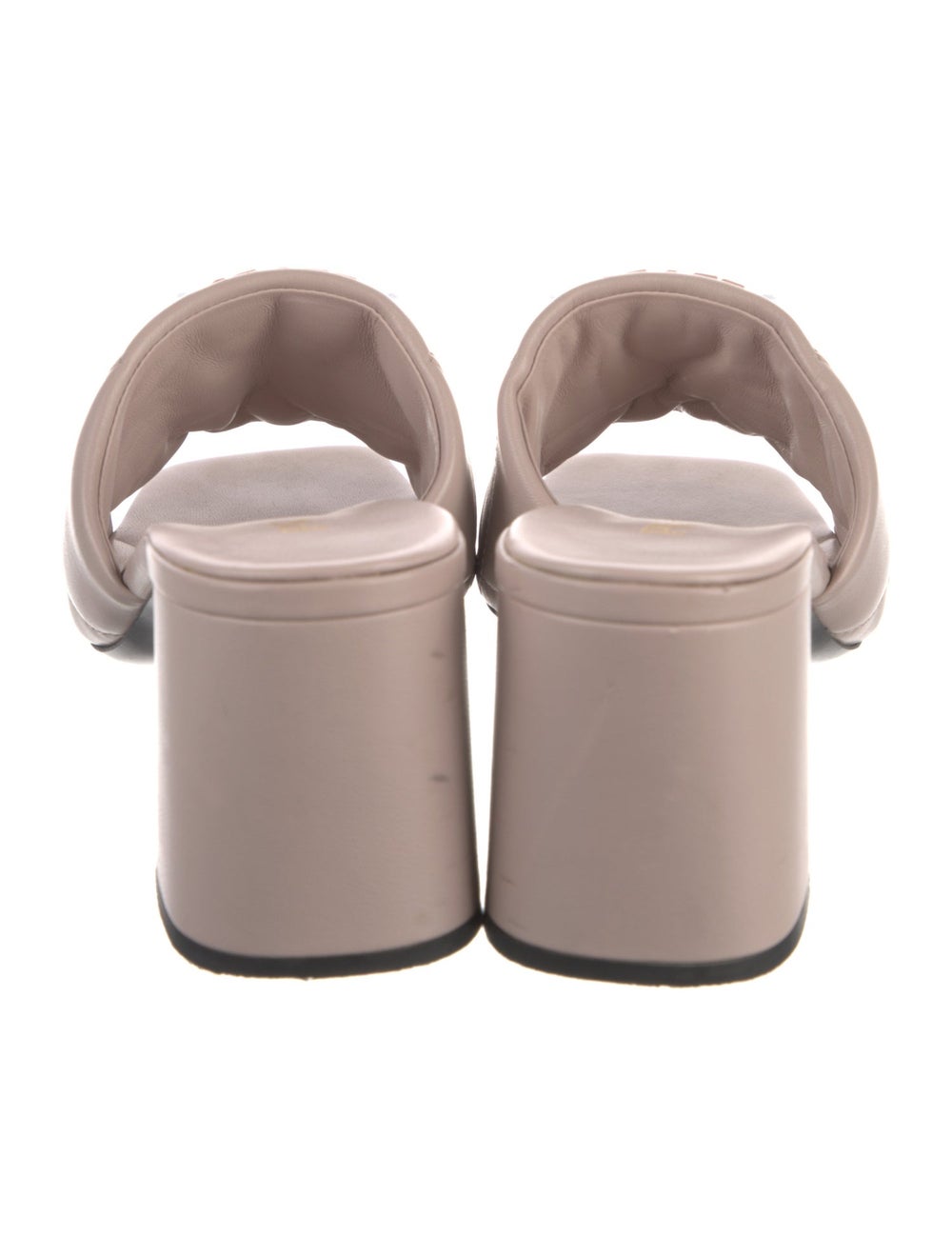 Prada Leather Slides Neutrals & Pink Quilted Patt… - image 4