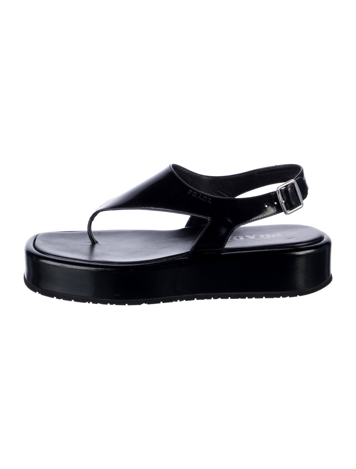Prada Leather Slingback Sandals