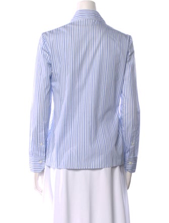 Prada 2019 Striped Button-Up Top
