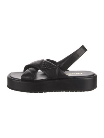 Prada Leather Slingback Sandals