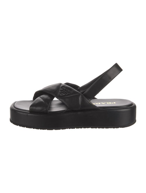 Prada Leather Slingback Sandals