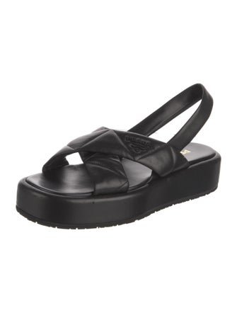 Prada Leather Slingback Sandals