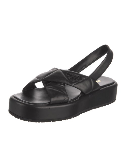 Prada Leather Slingback Sandals