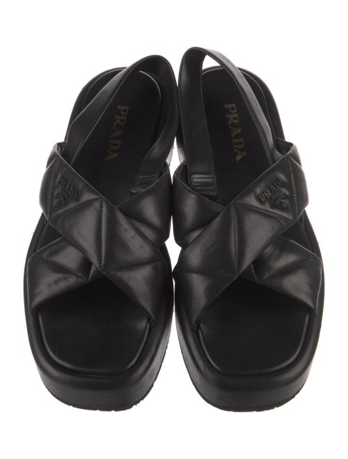 Prada Leather Slingback Sandals