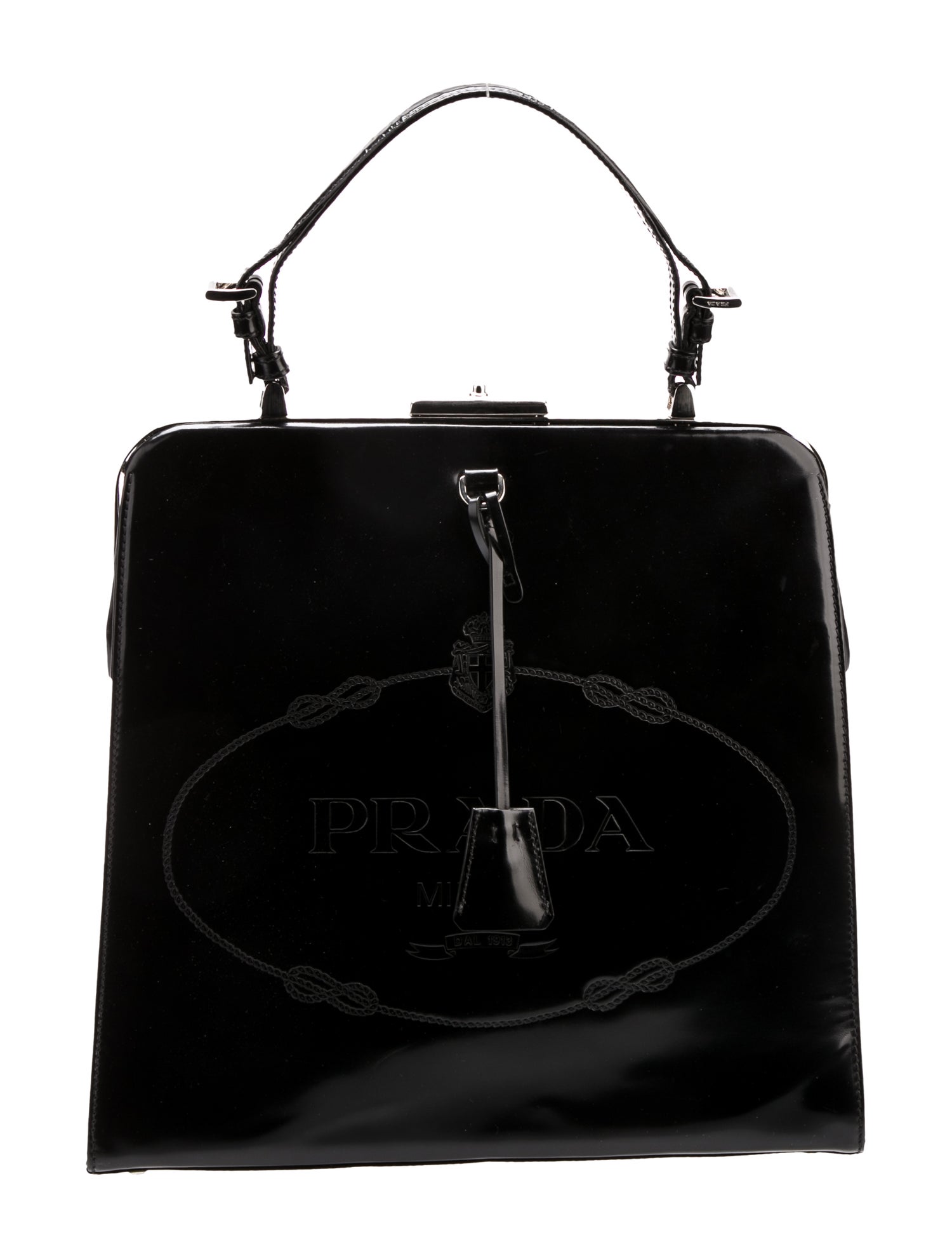 Prada Spazzolato Leather Top Handle Bag