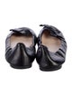 Prada Leather Bow Accents Ballet Flats