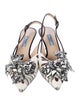 Prada Leather Printed Slingback Pumps