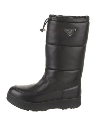 Prada Leather Rain Boots