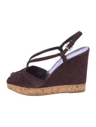 Prada Suede Slingback Sandals