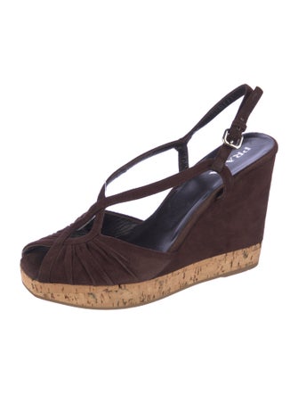 Prada Suede Slingback Sandals